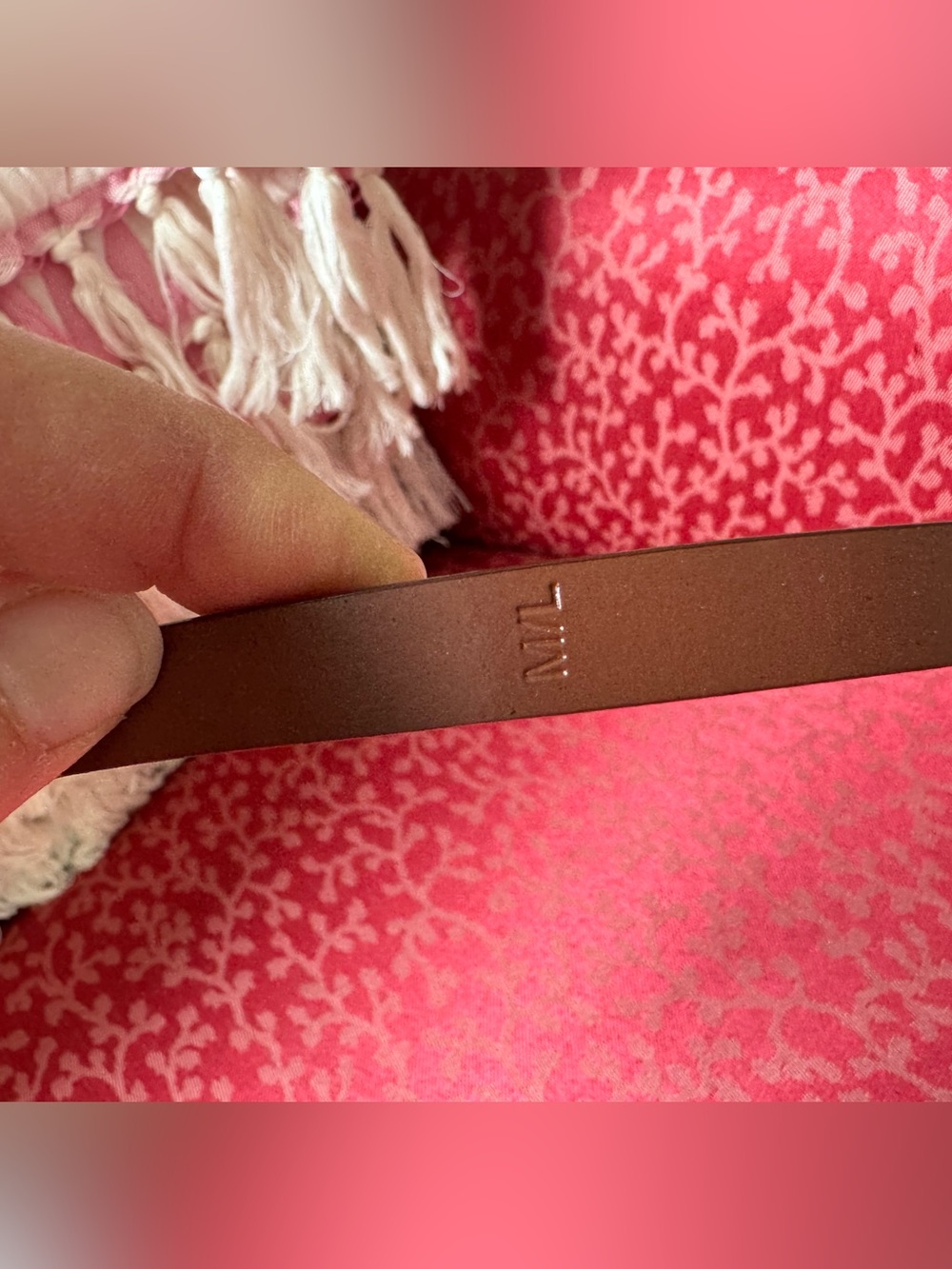 J. Crew Slim Brown Leather Belt with Gold Buckle - Picture 7 of 9